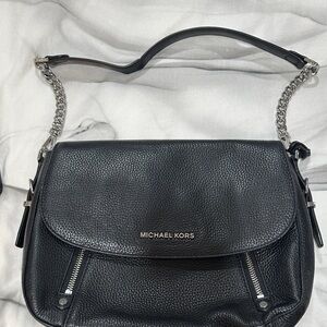Michael Kors Black Pebbled Leather Shoulder Bag